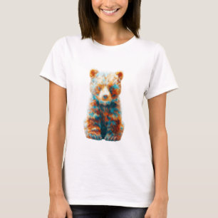 Colourful Impressionist Cub Furry Wildlife Women T-Shirt