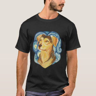 Colourful Impressionist Dog Portrait Artistic Pain T-Shirt