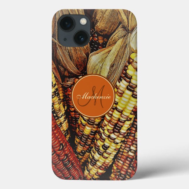 Colourful Indian Corn Kernels Photo 2 Monogram Case-Mate iPhone Case (Back)