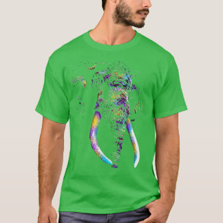 Colourful Indian Elephant Spring Colour  T-Shirt