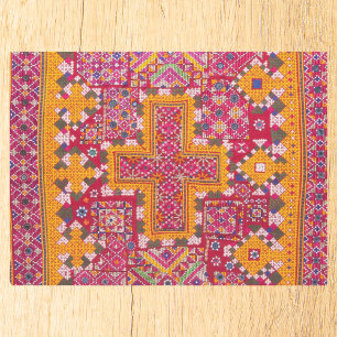 Colourful Indian Embroidery Print Tissue Paper