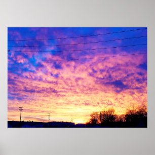 Colourful Indiana Sunset Poster
