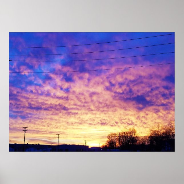 Colourful Indiana Sunset Poster (Front)
