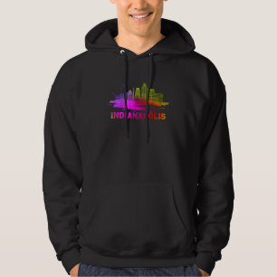 Colourful Indianapolis Cityscape Souvenir Indianap Hoodie