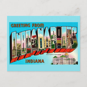 Colourful Indianapolis Postcard Greeting