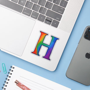 Colourful Initial Alphabet Letter H