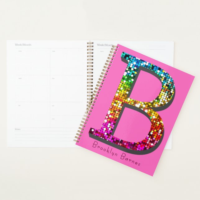 Colourful Initial B and Monogram Planner (Display)