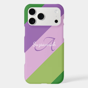 Colourful Initial Letter Monogram & Diagonal Strip