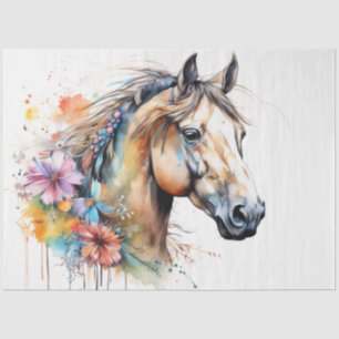 Colourful Ink Blot Horse Tissue Paper