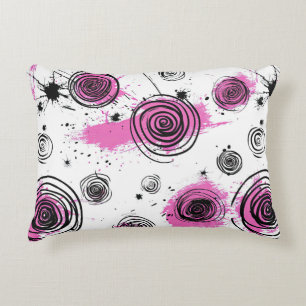 Colourful Inky Petals Patterns Decorative Cushion