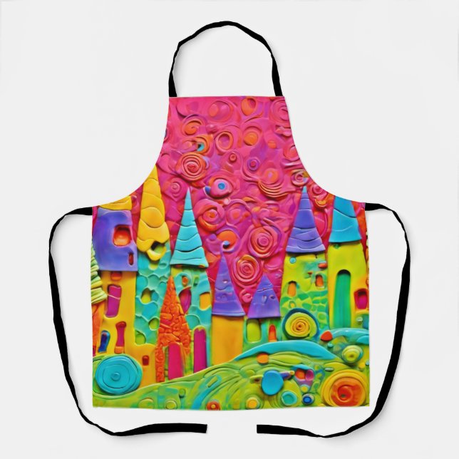 Colourful Innovative Clay Creation Apron (Front)