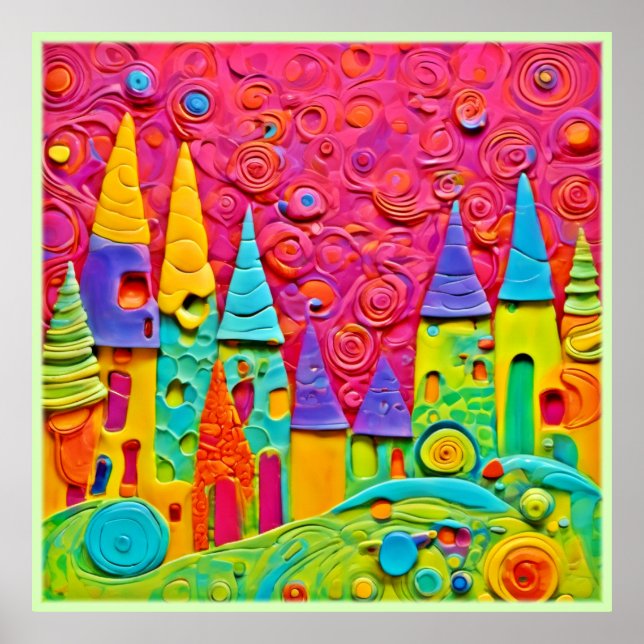 Colourful Innovative Clay Creation Poster (Front)