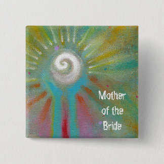 Colourful inspirational abstract art customise you 15 cm square badge