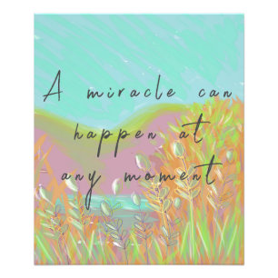 Colourful Inspirational Art Miracle Quote Photo Print