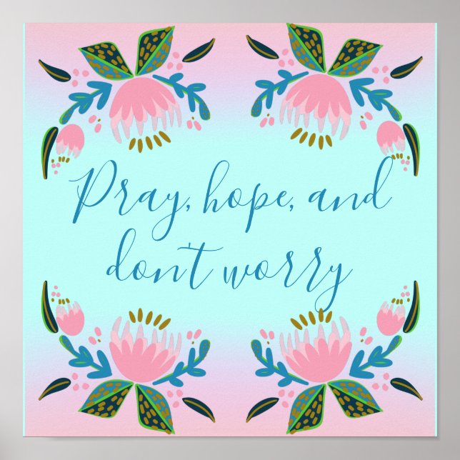 Colourful Inspirational Catholic Quote  Poster (Front)