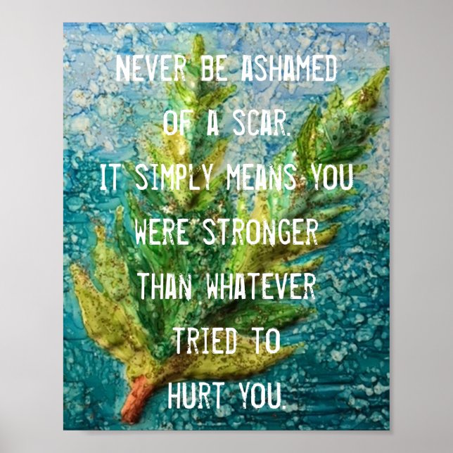 Colourful Inspirational Leaf Poster - 8"x10" (Front)