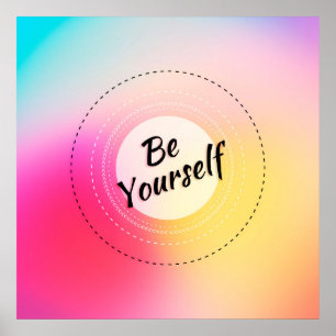 Colourful & Inspiring Modern Typography Quote Poster