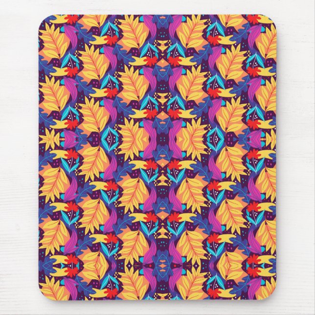 Colourful intricate geometric pattern  mouse pad (Front)