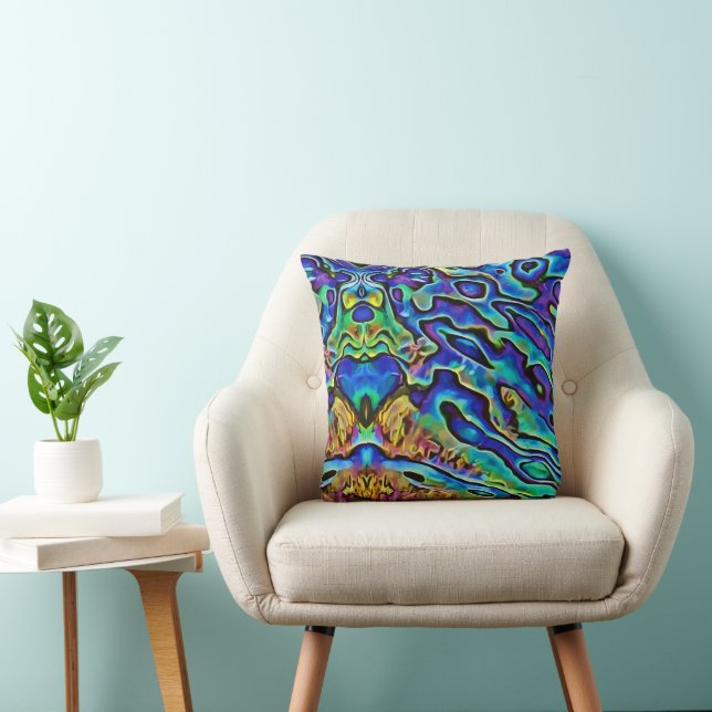 Colourful Iridescent Abalone Sea Shell     Cushion (Chair)
