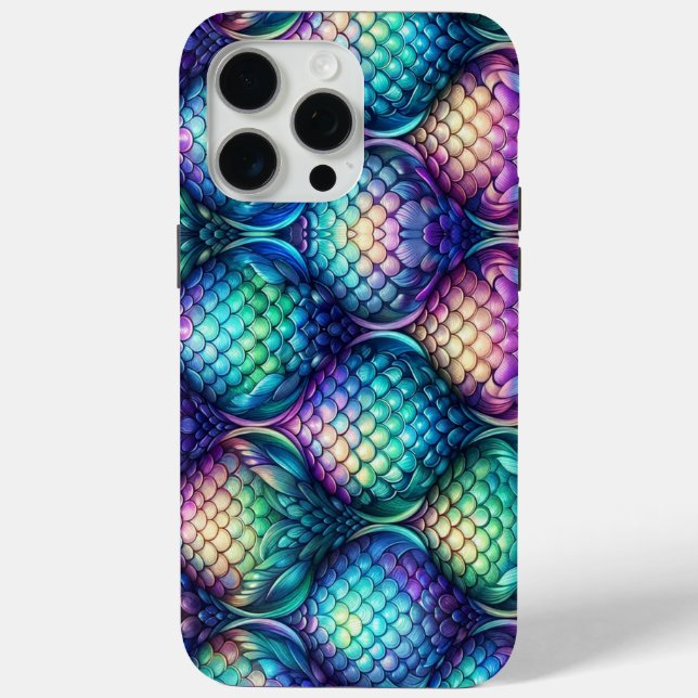Colourful/iridescent aquatic scales Case-Mate iPhone case (Back)