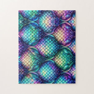 Colourful/iridescent aquatic scales jigsaw puzzle