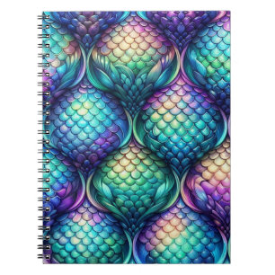 Colourful/iridescent aquatic scales notebook