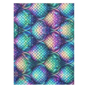 Colourful/iridescent aquatic scales tablecloth