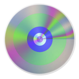 Colourful Iridescent Rainbow Good Vibes Gradient Ceramic Knob