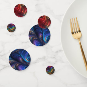 Colourful Iridescent Swirl Patterns Confetti