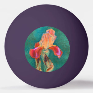 Colourful Iris Flower Ping Pong Ball