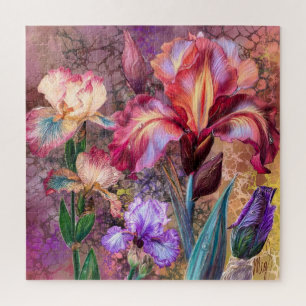 Colourful Irises Jigsaw Puzzle