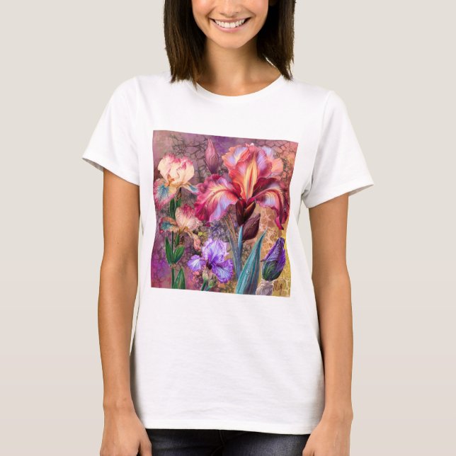 Colourful Irises T-Shirt (Front)