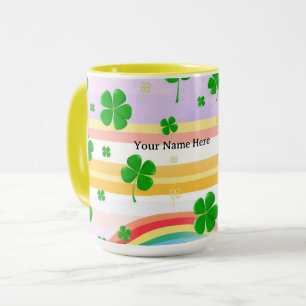 Colourful Irish Shamrock Seamless Pattern Mug
