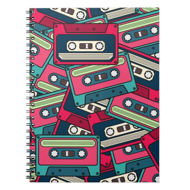 Colourful Irregular Seamless Cassette Pattern. Uni Notebook (Front)