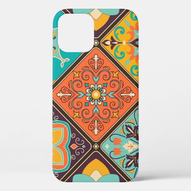 Colourful Islamic-inspired patchwork tile. Case-Mate iPhone Case (Back)