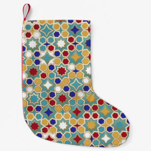 Colourful Islamic Mosaic Seamless Pattern Small Christmas Stocking