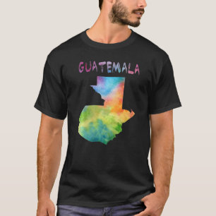 Colourful Isolated Guatemala Map In Watercolor T-Shirt