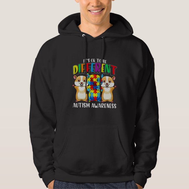 Colourful It S Ok To Be Different Autism Awareness Hoodie (Front)
