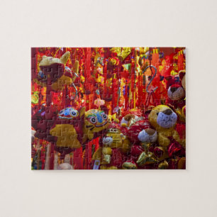 Colourful items for sale in a shop in Hong Kong Jigsaw Puzzle
