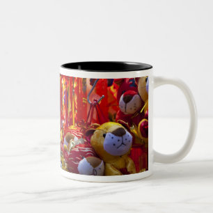 Colourful items for sale in a shop in Hong Kong Two-Tone Coffee Mug