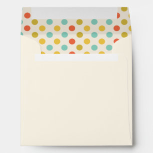 Colourful Ivory and Polka Dots Invitation Envelope