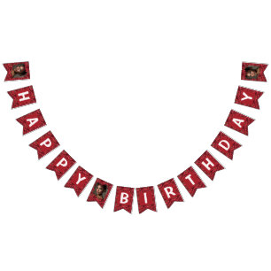 Colourful ivory Anemones 70Th Birthday Trendy Bunting