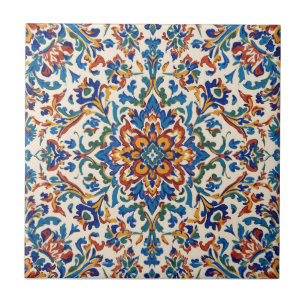 Colourful Iznik Persian Turkish Handpainted Repro Ceramic Tile