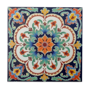 Colourful Iznik Persian Turkish Handpainted Repro Ceramic Tile