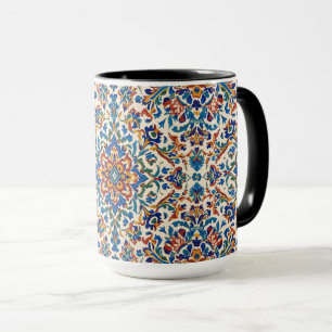 Colourful Iznik Persian Turkish Handpainted Repro Mug