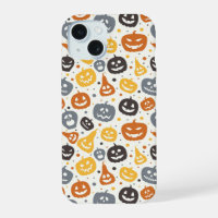 Colourful Jack-O'-Lantern Faces Pattern