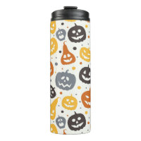 Colourful Jack-O'-Lantern Faces Pattern