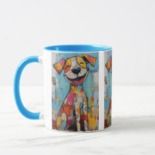 Colourful Jack Russell Terrier Cubist Art Mug