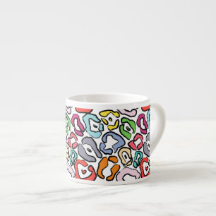 Colourful Jaguar Skin Background Espresso Cup