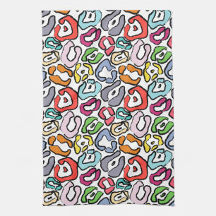Colourful Jaguar Skin Background Tea Towel